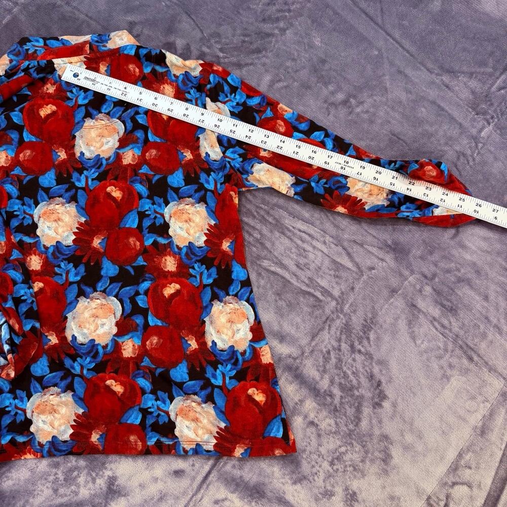 VTG Brownstone Studio Petites Sz PS Floral Abstract Open Front Jacket Fun - Picture 7 of 11